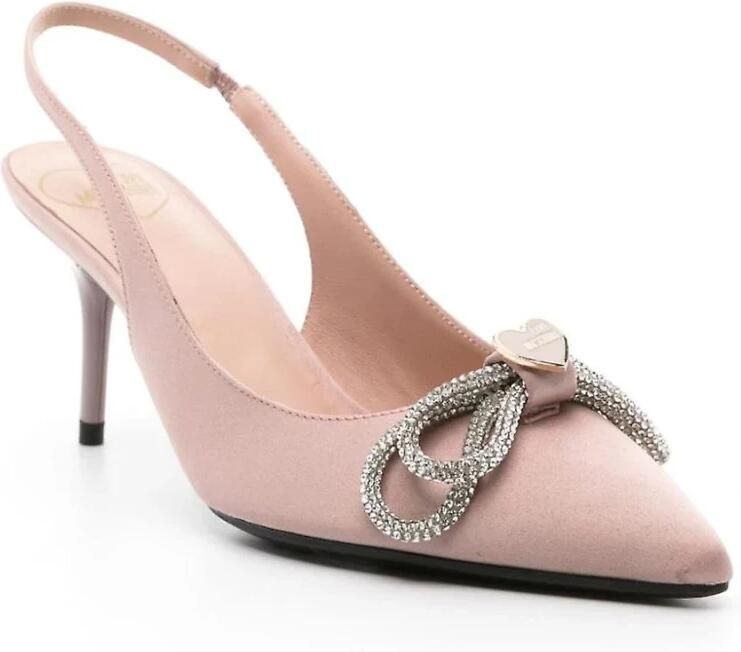 Love Moschino Roze kristal instappers