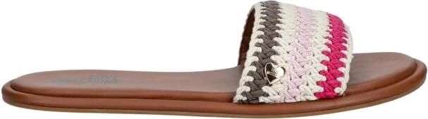 Love Moschino Sandalen met gehaakte band en logoplaat