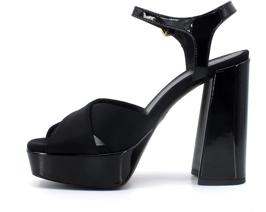 Love Moschino Fantasy Color Leren Plateau Sandalen Black Dames - Foto 2