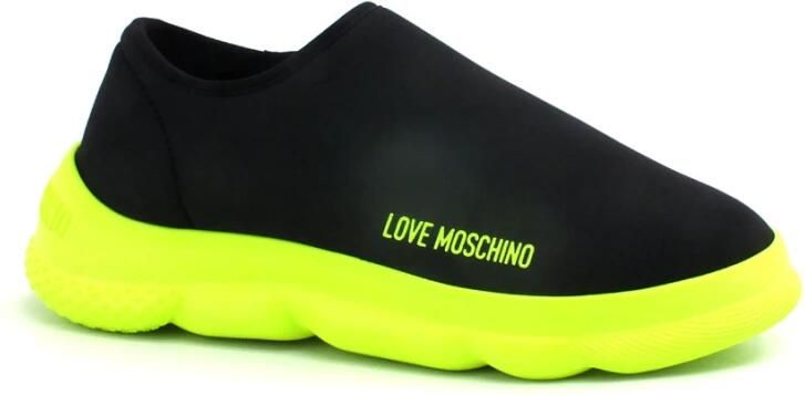 Love Moschino Dames Synthetische Sneakers met Rubberen Zool Black