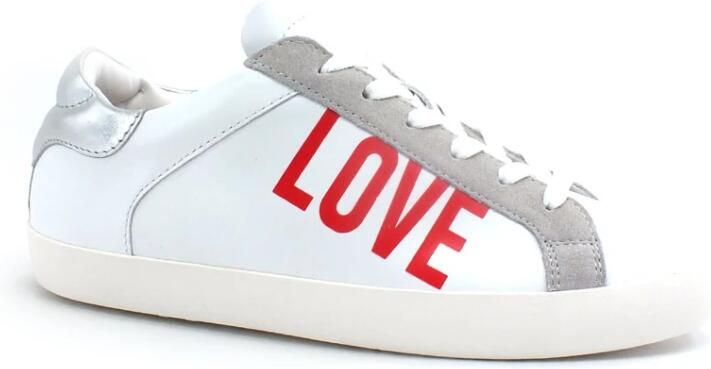 Love Moschino Sneakers met veters voor dames White Dames