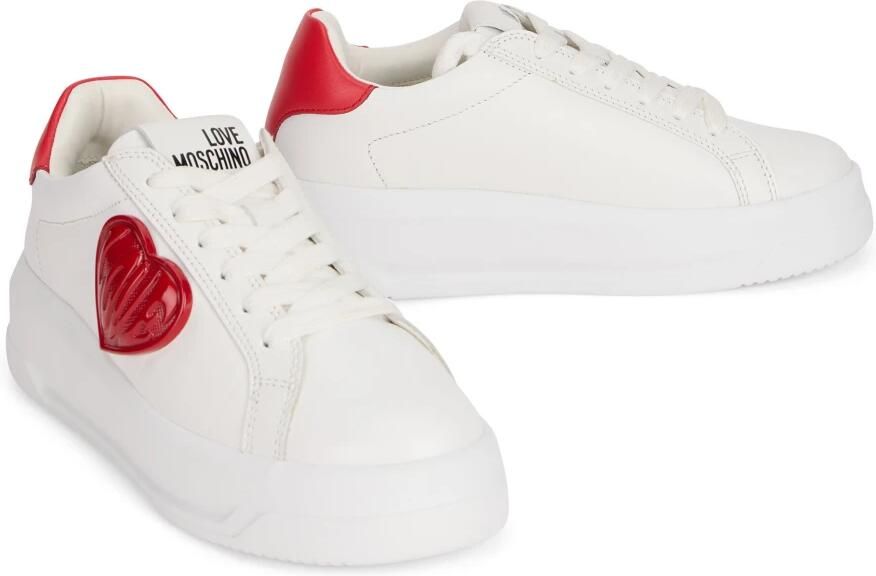 Love Moschino Sneakers met hart-motief en logo-embleem - Foto 2