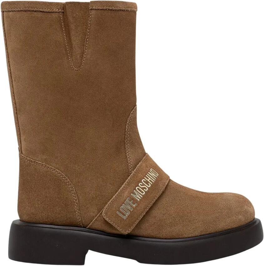 Love Moschino Suède enkellaarsjes