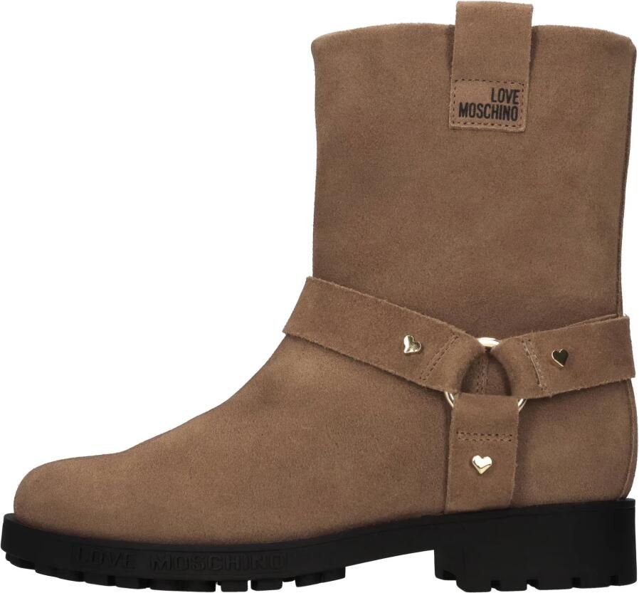 Love Moschino Suède enkellaarsjes