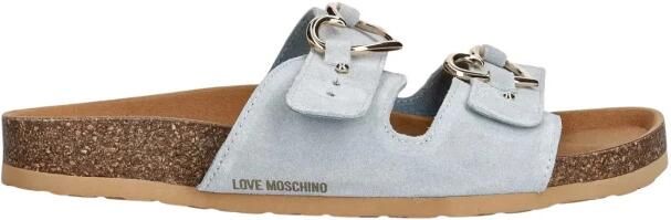 Love Moschino Suede Sliders