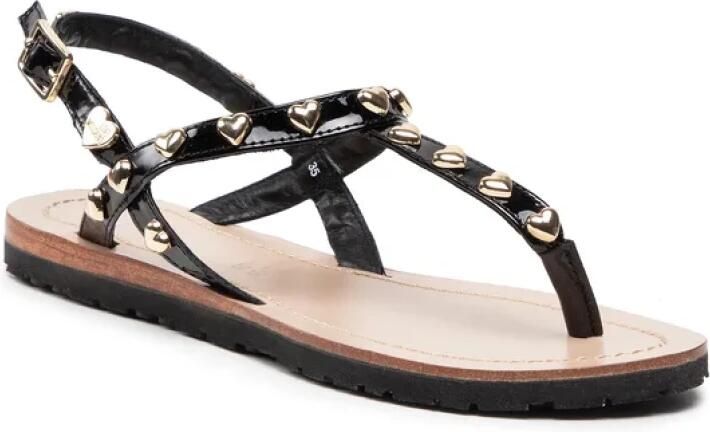 Love Moschino Tenen-slippers met hartjesdetails