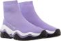 Love Moschino Paarse Logo Sokken Lichtgewicht Textiel Purple Dames - Thumbnail 1