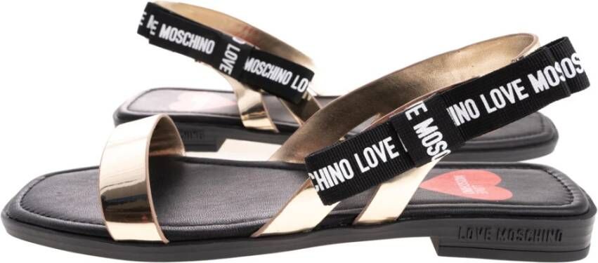 Love Moschino Platte sandalen Zwart Dames