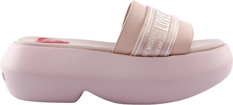 Love Moschino Roze Ciabatta Sandalen Pink Dames