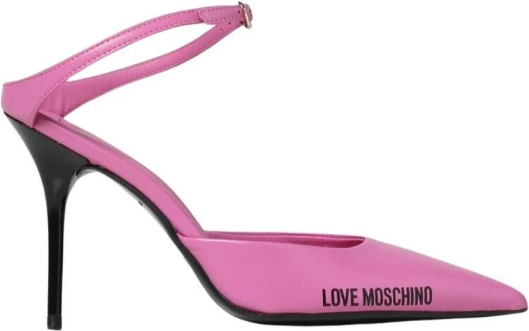 Love Moschino Roze Hakken Sandalen