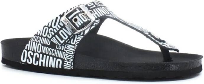 Love Moschino Schoenen Slippers JA28133G1EIJ0-00A Vrouw black white - Foto 4
