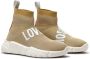 Love Moschino Platinum Lurex Sneakers Ja15123 Beige Dames - Thumbnail 1