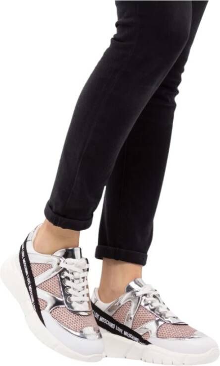 Love Moschino Leren Sneakers Ja15323 Gray Dames