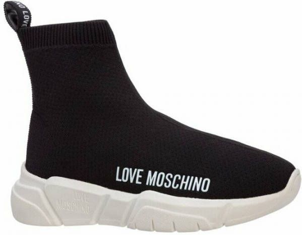 Love Moschino Sneakers met logoprint Zwart