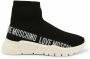 Love Moschino Sock Style Sneakers With Logo Zwart Dames - Thumbnail 1