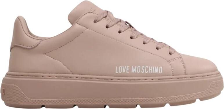 Love Moschino Dames Leren Sneakers Stijl Ja15304G1Gia0 Blauw - Foto 3