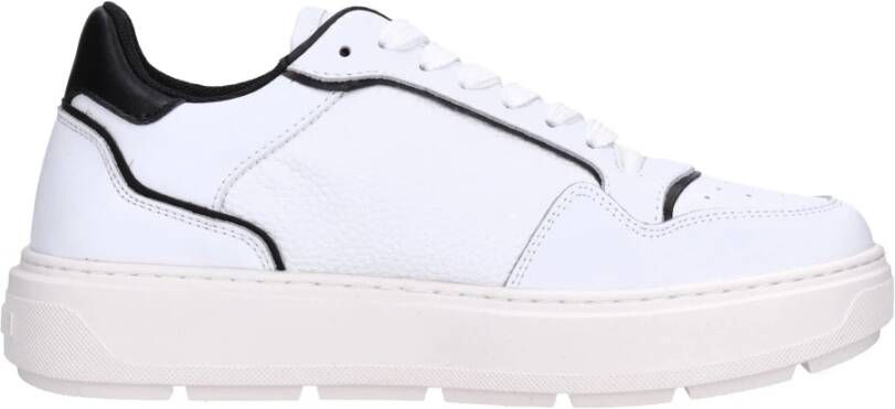 Love Moschino Witte platte schoenen met logo hart White Dames