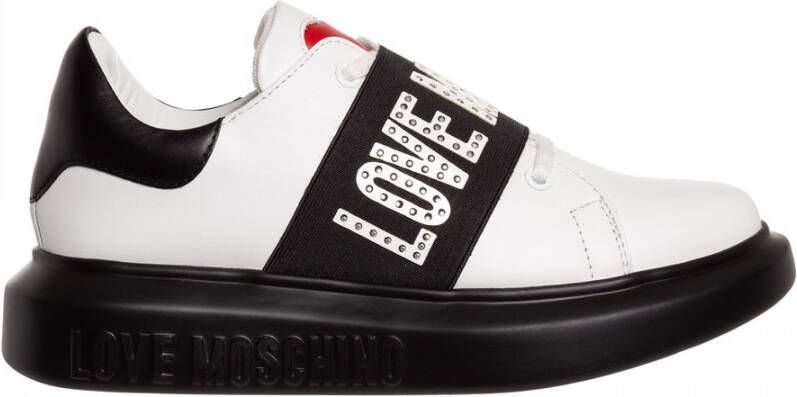 Love Moschino Platform Sneakers met Oogjes Detail Black - Foto 5