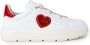 Love Moschino Sneakerd.bold40 vitello bianco+ross Ja15384G1Gia110B Rood Dames - Thumbnail 1