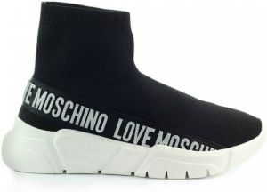 Love Moschino Sock Style Sneakers With Logo Zwart Dames