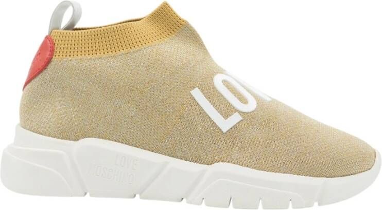 Love Moschino Sneakers Sneakerd Running35 Calza Lurex in beige