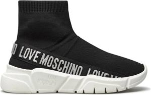 Love Moschino Sock Style Sneakers With Logo Zwart Dames