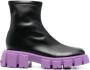 Love Moschino Enkellaarzen met chunky zool Zwart - Thumbnail 1
