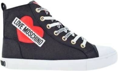 Love Moschino Stijlvolle High Top Sneakers Black Dames