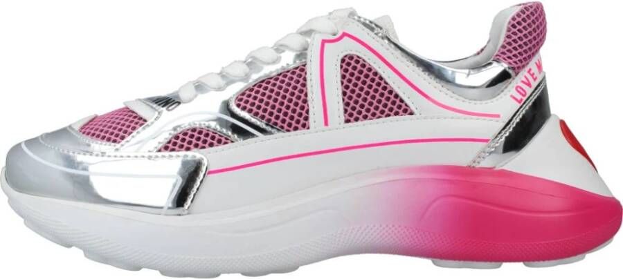 Love Moschino Stijlvolle Sneakers voor Vrouwen Pink Dames