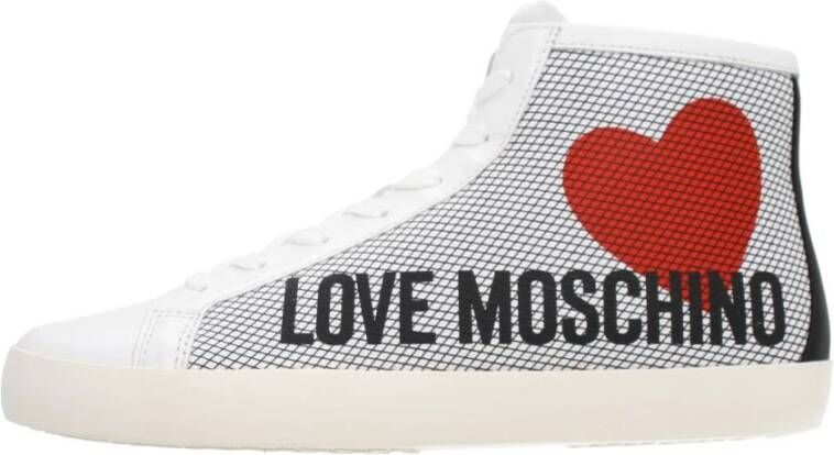 Love Moschino Ja15432 Hoge sneakers Leren Sneaker Dames Wit - Foto 5