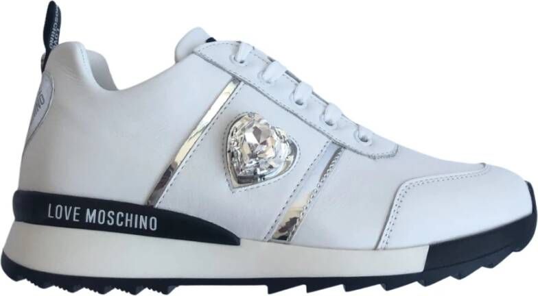 Love Moschino Swarovski kristal sneakers White Dames