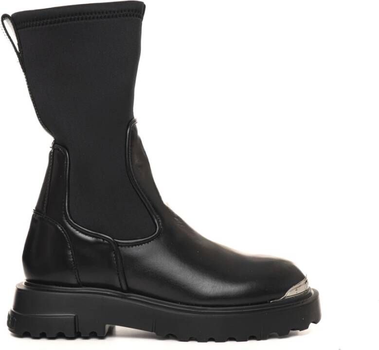 Love Moschino Track Sole Slip-On Leren Laarzen