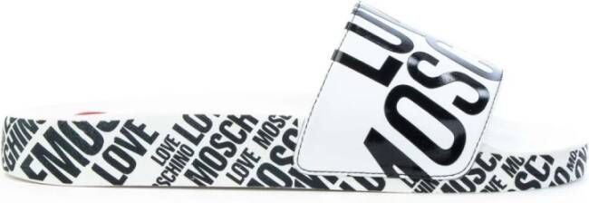 Love Moschino Trendy EVA Slippers voor Tieners White Dames