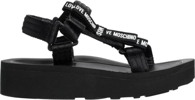 Love Moschino Verstelbare Band Sandalen Black Dames