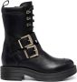 Love Moschino Combatlaarzen met gouden gespen Black Dames - Thumbnail 1