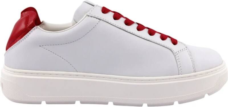 Love Moschino Wit Rood Mode Sneakers