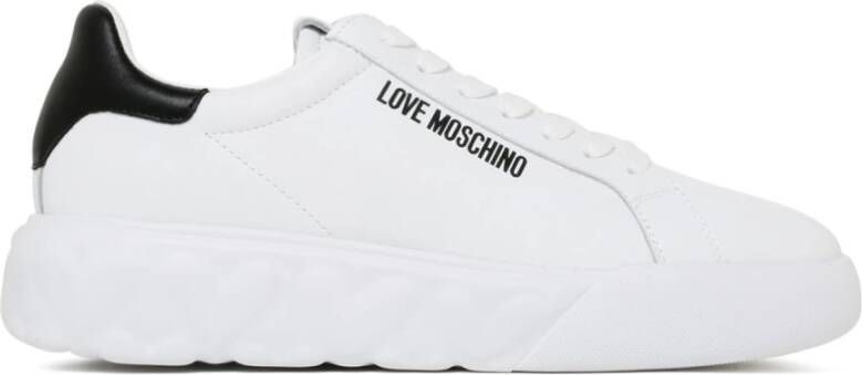 Love Moschino Wit Zwart Platform Sneakers