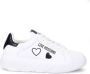 Love Moschino Witte Leren Sneakers Comfortabel en Stijlvol White Dames - Thumbnail 1