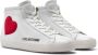 Love Moschino Dames Leren Sneakers met Geborduurde Details White Dames - Thumbnail 5