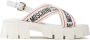 Love Moschino Witte Sandaal met Lintbanden en Logo Lettering - Thumbnail 1