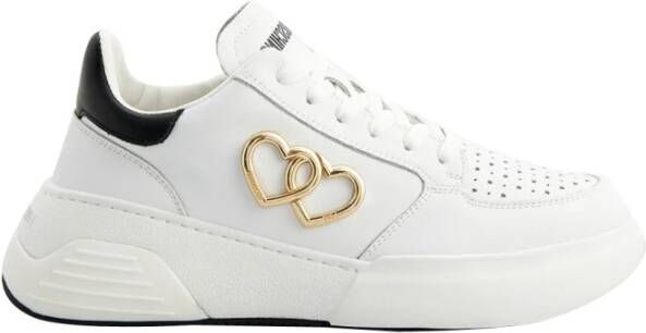 Love Moschino Witte Sneakers met Hartdetail White Dames