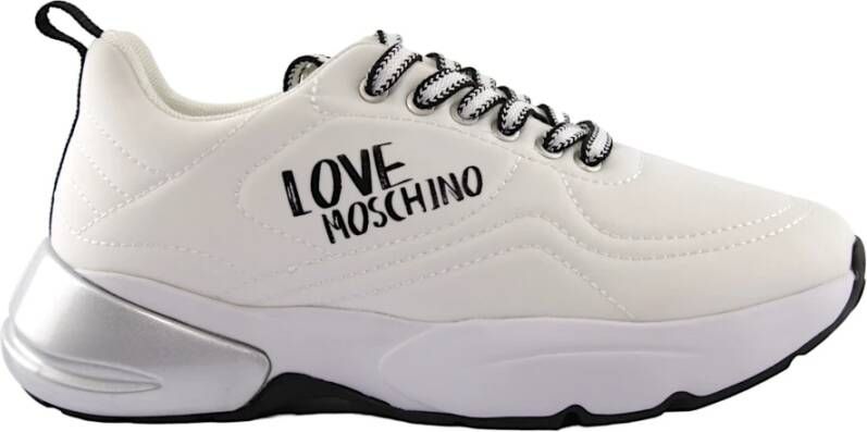 Love Moschino Witte Stoffen Stijlvolle Tas White Dames