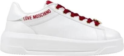 Love Moschino Witte Vetersneakers voor Vrouwen