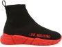 Love Moschino Stoffen Sneakers met Rubberen Zool voor Herfst Winter Black - Thumbnail 2