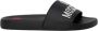 Love Moschino Zwarte bedrukte PVC-slippers met rubberen zool Black Dames - Thumbnail 1