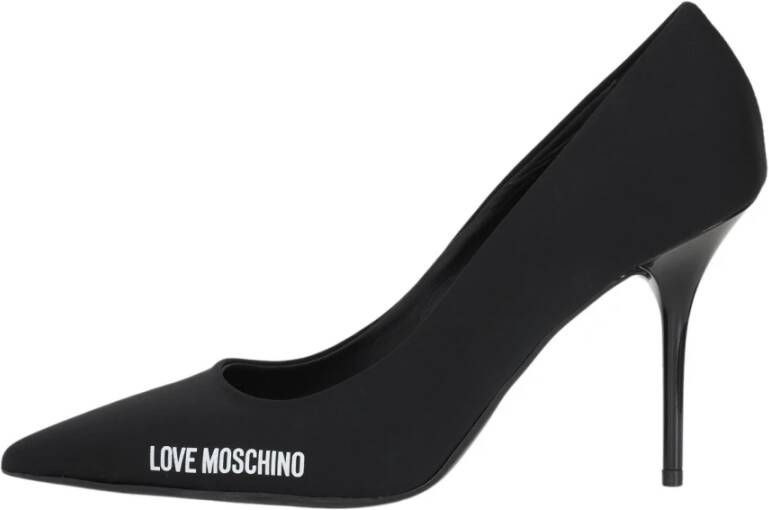 Love Moschino Klassieke Glamoureuze Pumps met Amandelvormige Neus Zwart Dames