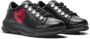Love Moschino Zwarte Leren Sneakers met 4 cm Hak Zwart Dames - Thumbnail 1
