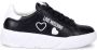 Love Moschino Zwarte Leren Sneakers voor Stijlvol Comfort Zwart Dames - Thumbnail 1