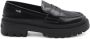 Love Moschino Zwarte leren mocassin met rubberen zool Black Dames - Thumbnail 1