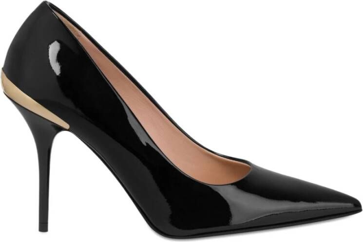 Love Moschino Zwarte Middelhoge Leren Pumps